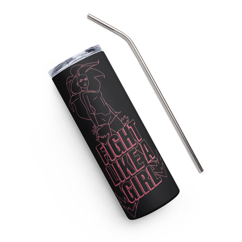 Invincible Atom Eve "Fight Like a Girl" Stainless steel tumbler