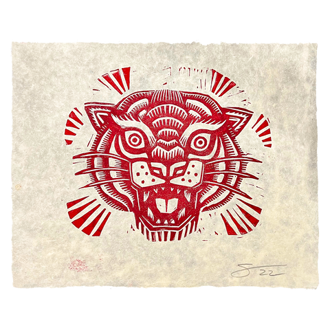 Attack Peter's Year of the Tiger - Block Print