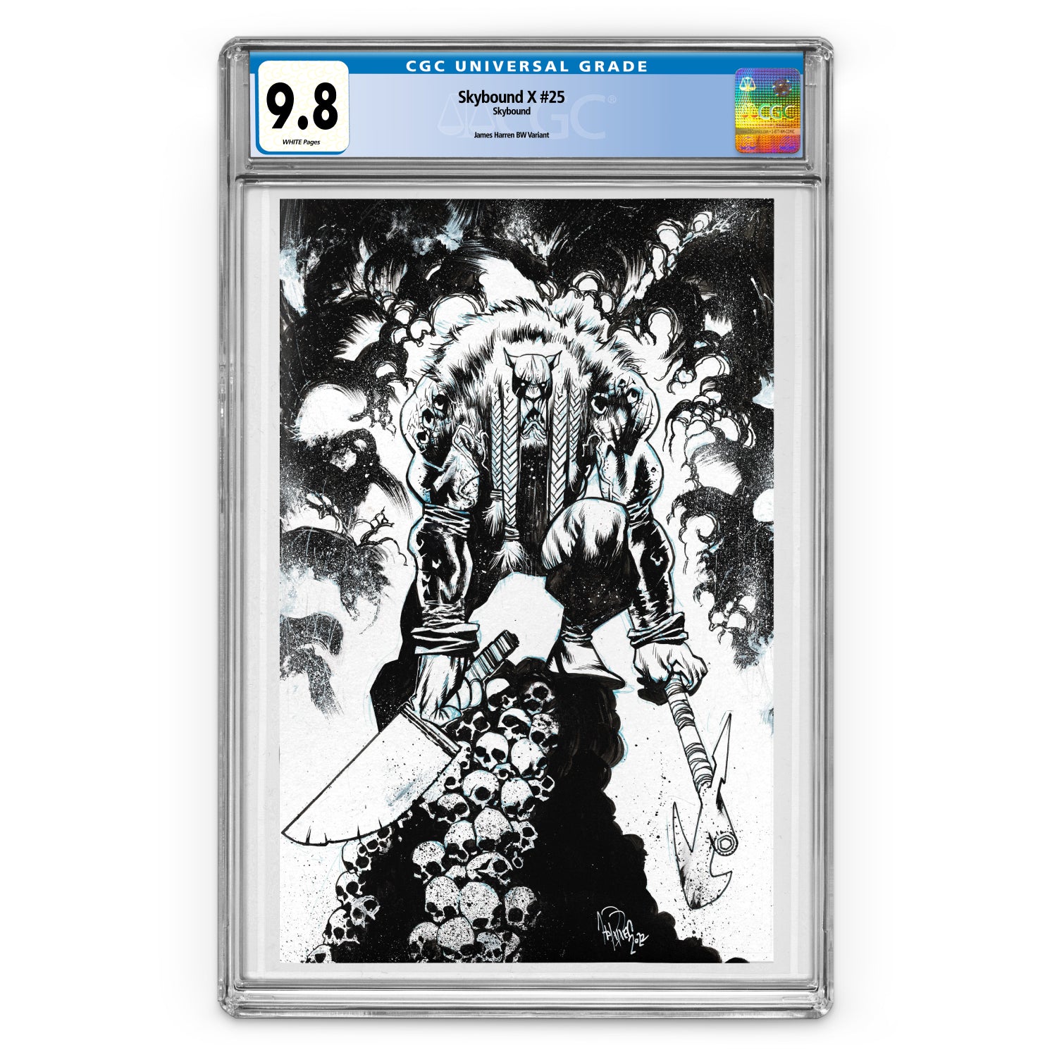 Skybound X #25 James Harren Black & White Variant - CGC 9.8