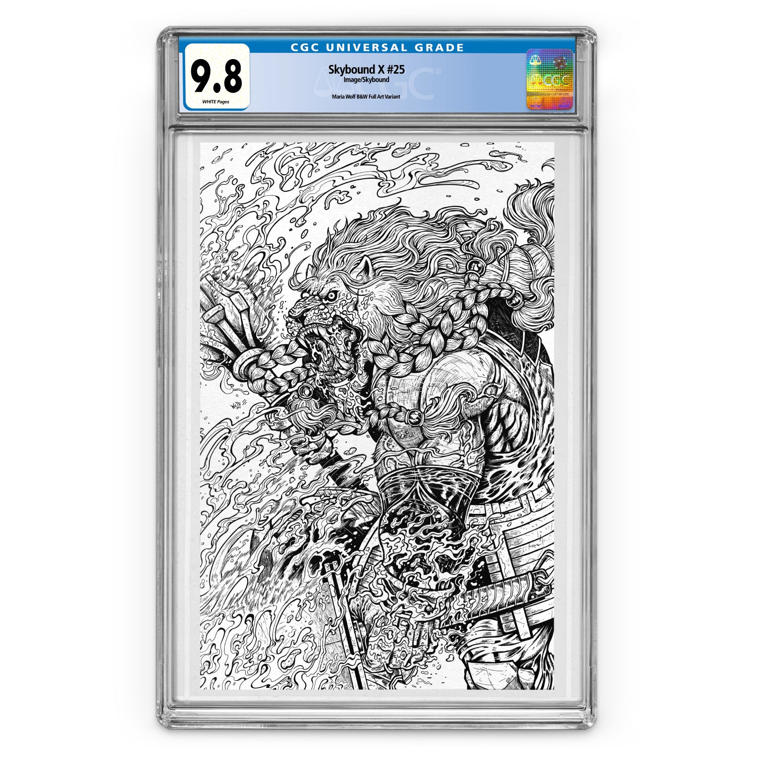 Skybound X #25 Maria Wolf B&W Full Art Variant - CGC 9.8
