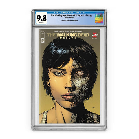 The Walking Dead Deluxe #11 Second Printing Color Gold Foil Logo - CGC 9.8