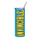 INVINCIBLE Logo Stainless Steel Tumbler (Blue)