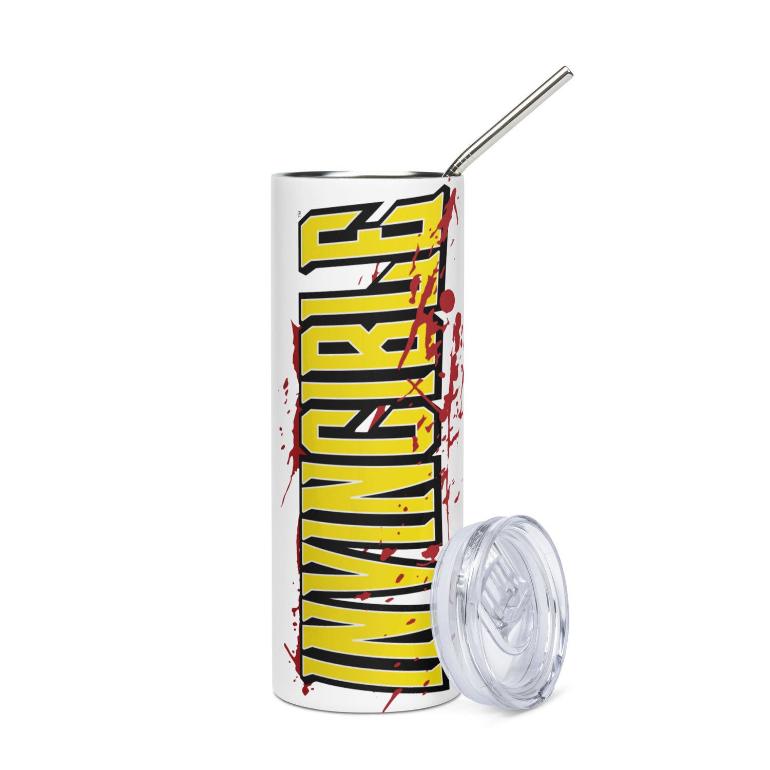 INVINCIBLE Bloody Logo Stainless Steel Tumbler (White)