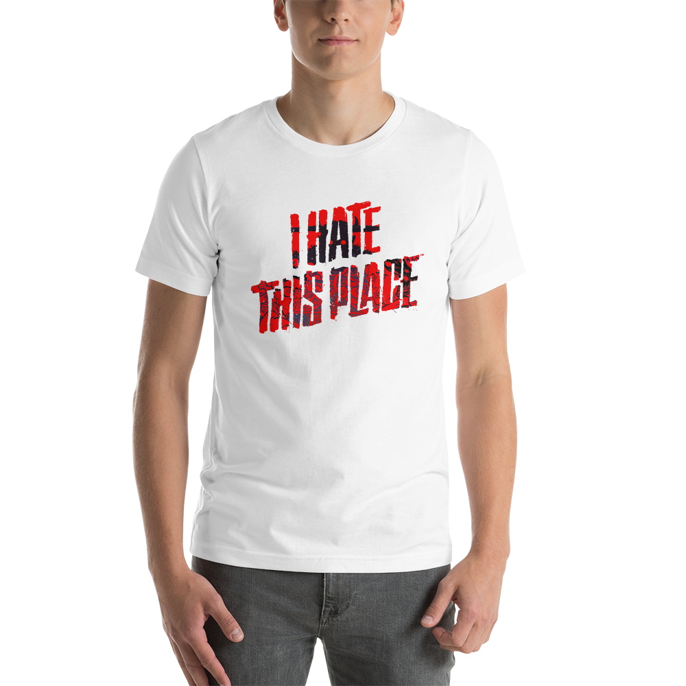 I Hate This Place Large Logo T-Shirt (White)